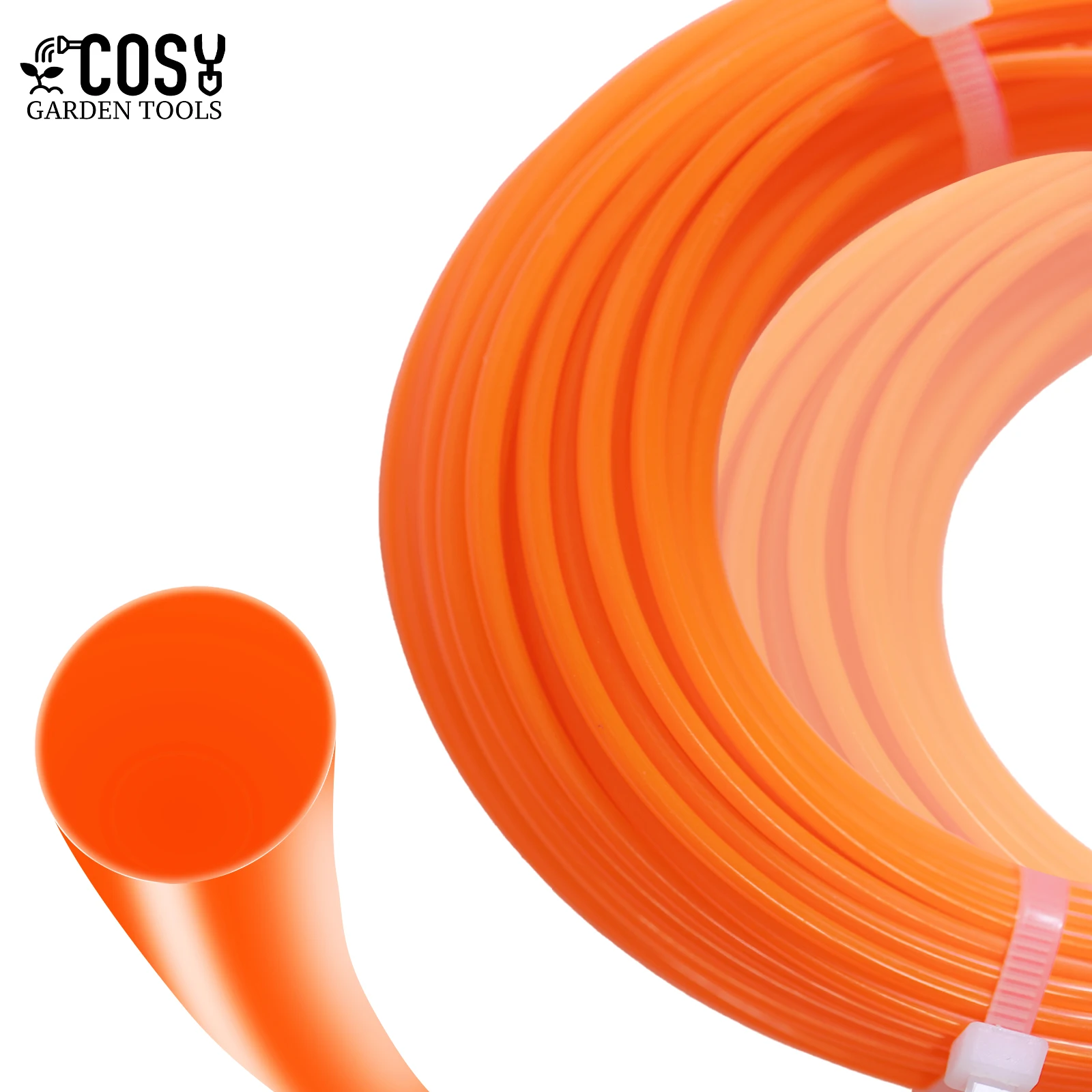 2PC 2.4/2.7/3.0/4.0mm Trimmer Linea Arancione Rotondo Decespugliatore Trimmer Cavo Linea Filo Rasaerba Accessori Versatile Linea di Erba