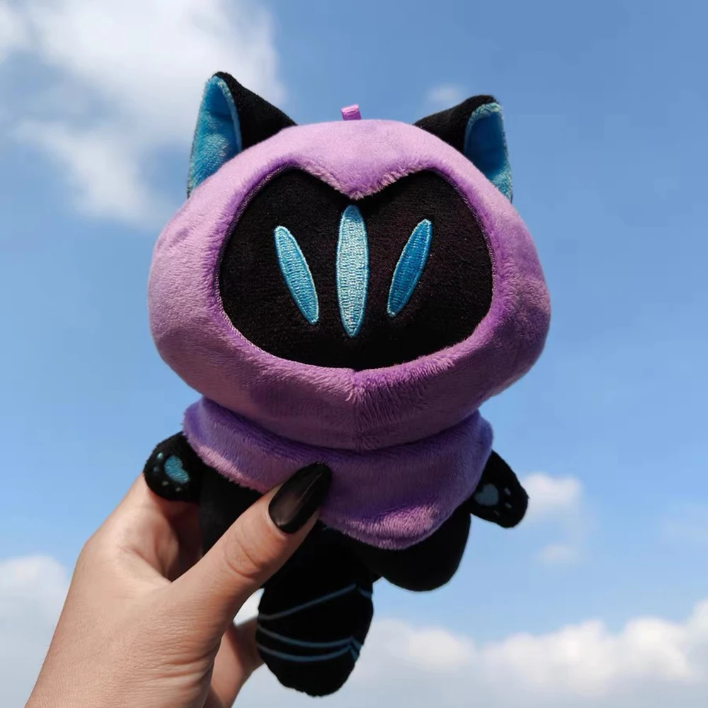 Game VALORANT Omen Cosplay Keychain Cute Cartoon Plush Stuffed Cotton Doll Keyring Backpack Halloween Decoration