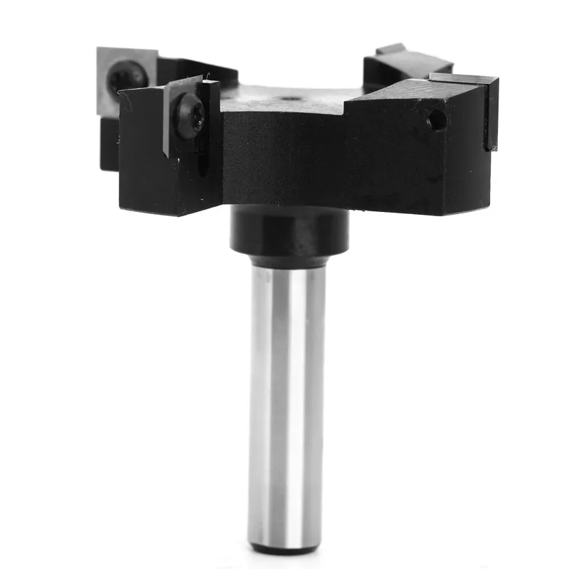 1 pc 12“ Shank 4 Flutes Insert-Style Spoilboard CNC End Mill Precision Face Milling Cutter Router Bit For Woodworking Tools