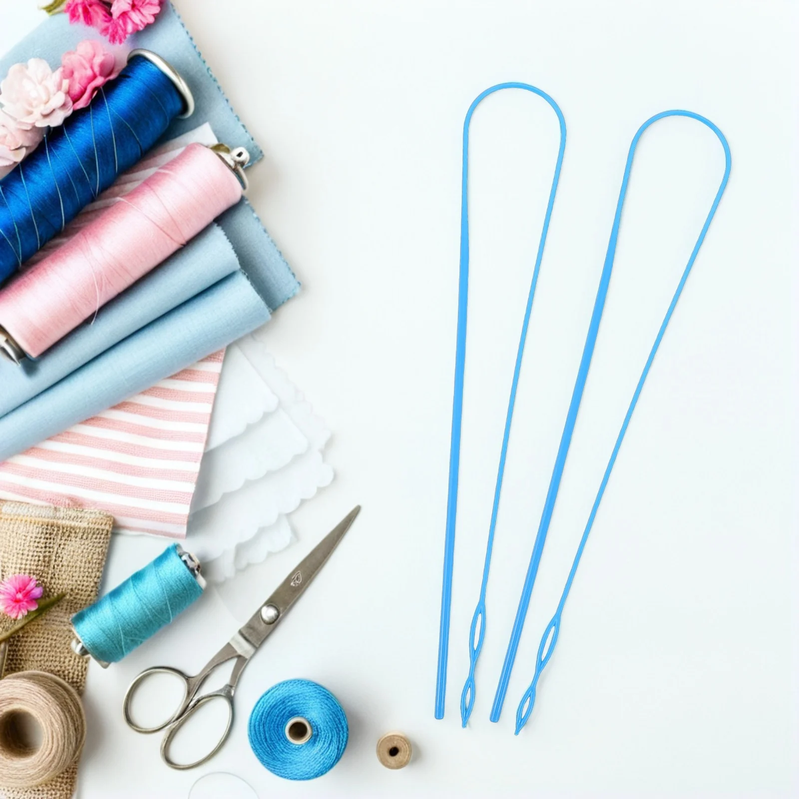 

5Pcs Drawstring Threader Tool Plastic Flexible Cord Threading Device for Hoodie Pants Waistband Elastic Replacement Sewing