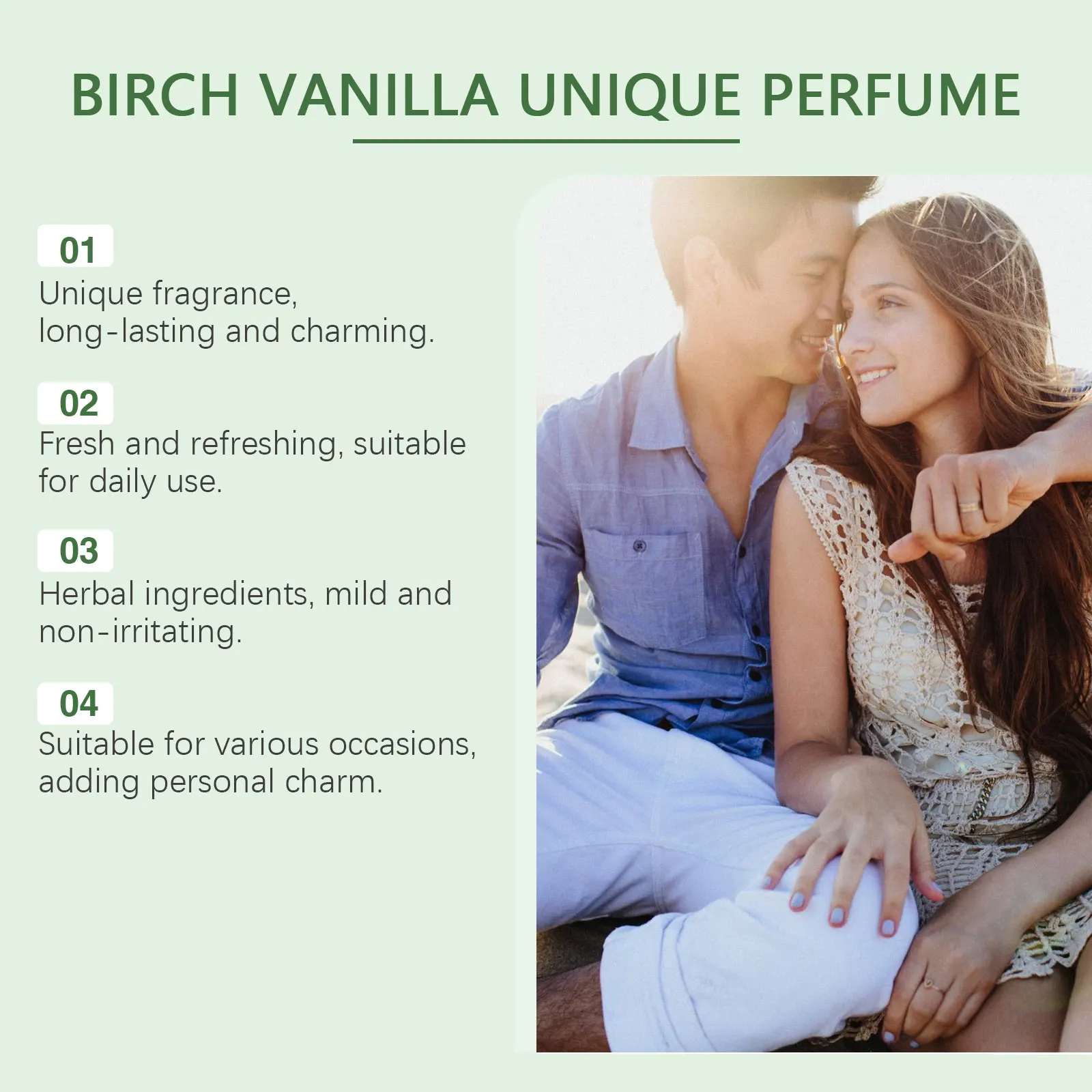 Roxelis Birch Vanilla Unique Fragrance Date Charm Perfume Birch Vanilla Light Fragrance Elegant Charming Portable Perfume