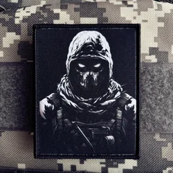 Dark Warrior Tactical Patch Ranger Soldier Morale Badge Printing Hook and Loop Military Armband Backpack Sticker Appliques