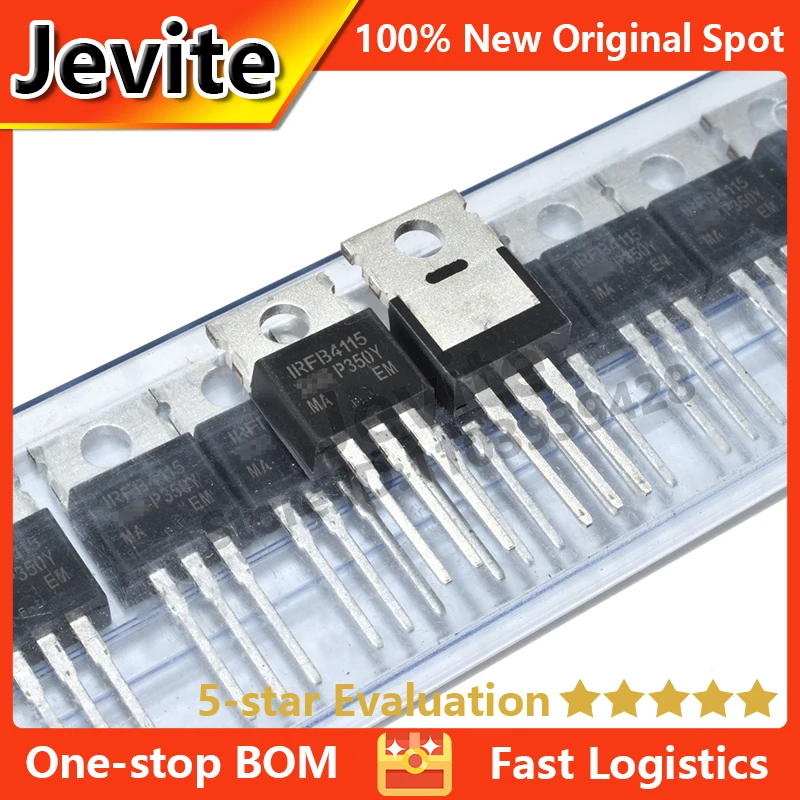 

Jevite 100% New Original electronics Controller 10-50 units/lote IRFB4115 IRFB4115PBF 150V 104A TO-220 MOSFET Transistor