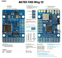 Matek MATEKSYS F405 WING V2 STM32F405RGT6 Flight Controller Built-in ICM42688P OSD SD Slot For ArduPilot / INAV Rc Toy Airplane