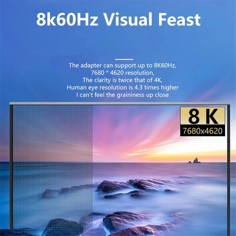 Mini USB4.0 40Gbps Thunderbolt 3 Adapter 8K@60Hz USB Type C Male to Male PD 100W Charger Data Converter for Macbook Pro Air Dell