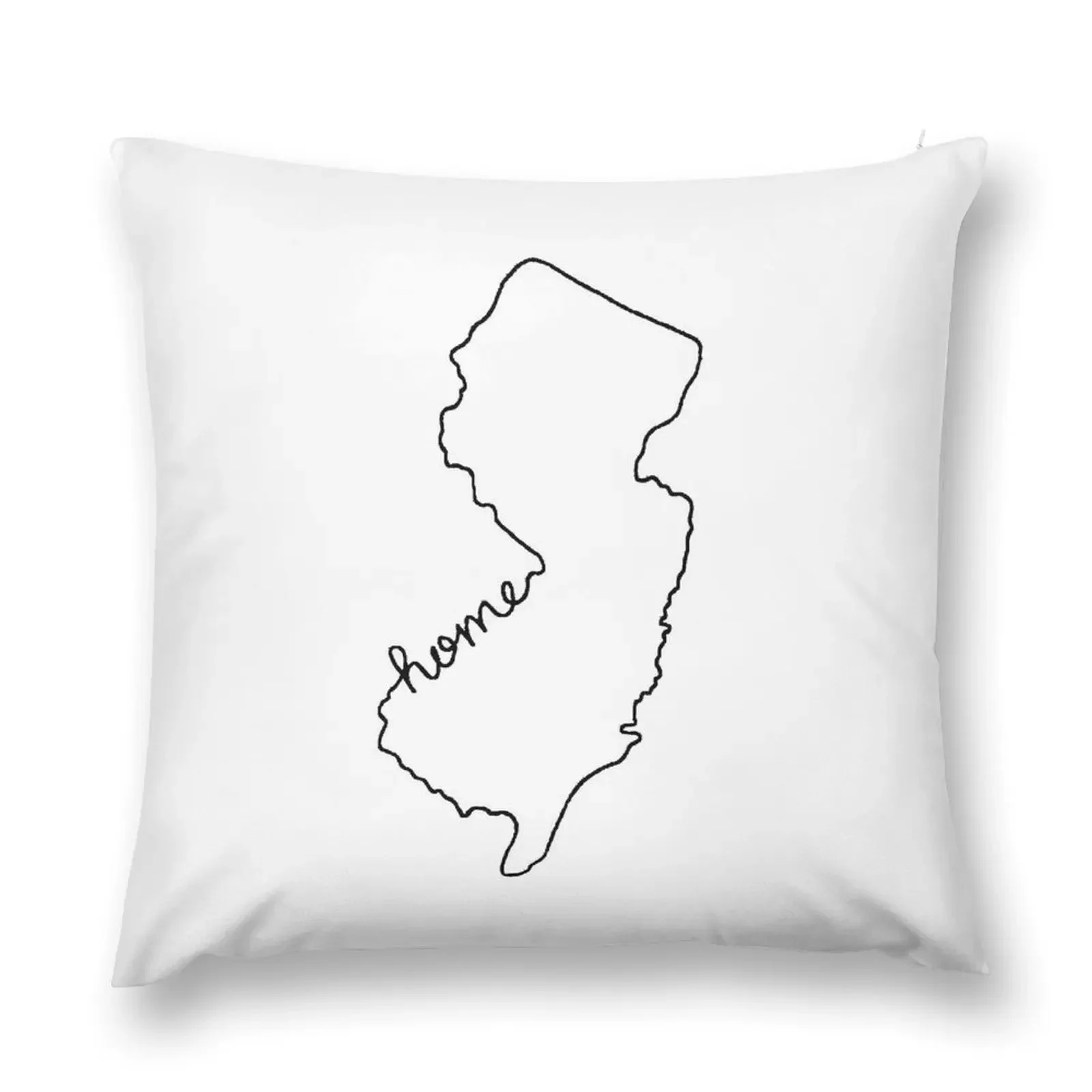 New Jersey Home State Outline Throw Pillow Throw Pillow Covers bed pillows luxury throw pillow covers