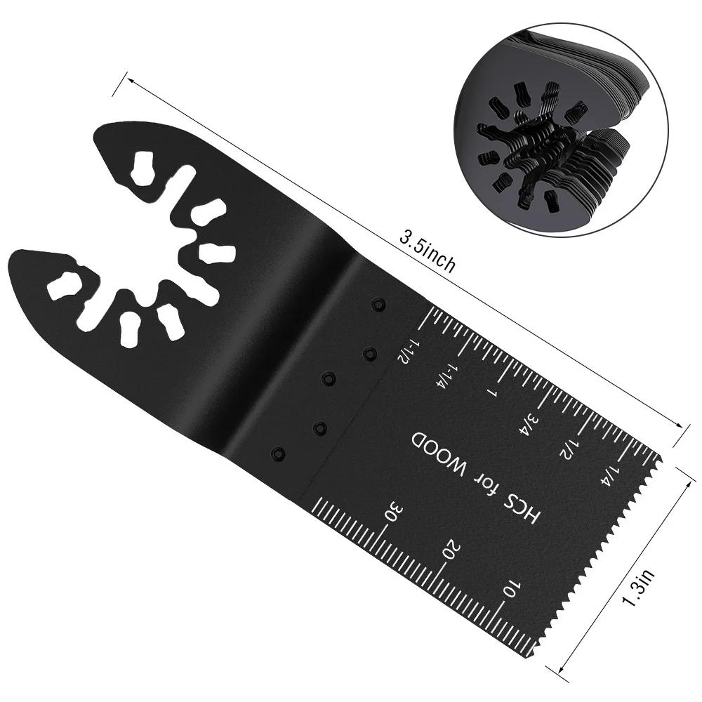 34mm Universal Saw Blade Set Oscillating Multi Tool Straight Scale Multitools Cutting Wood Saw Blades For Fein Multimaster Power