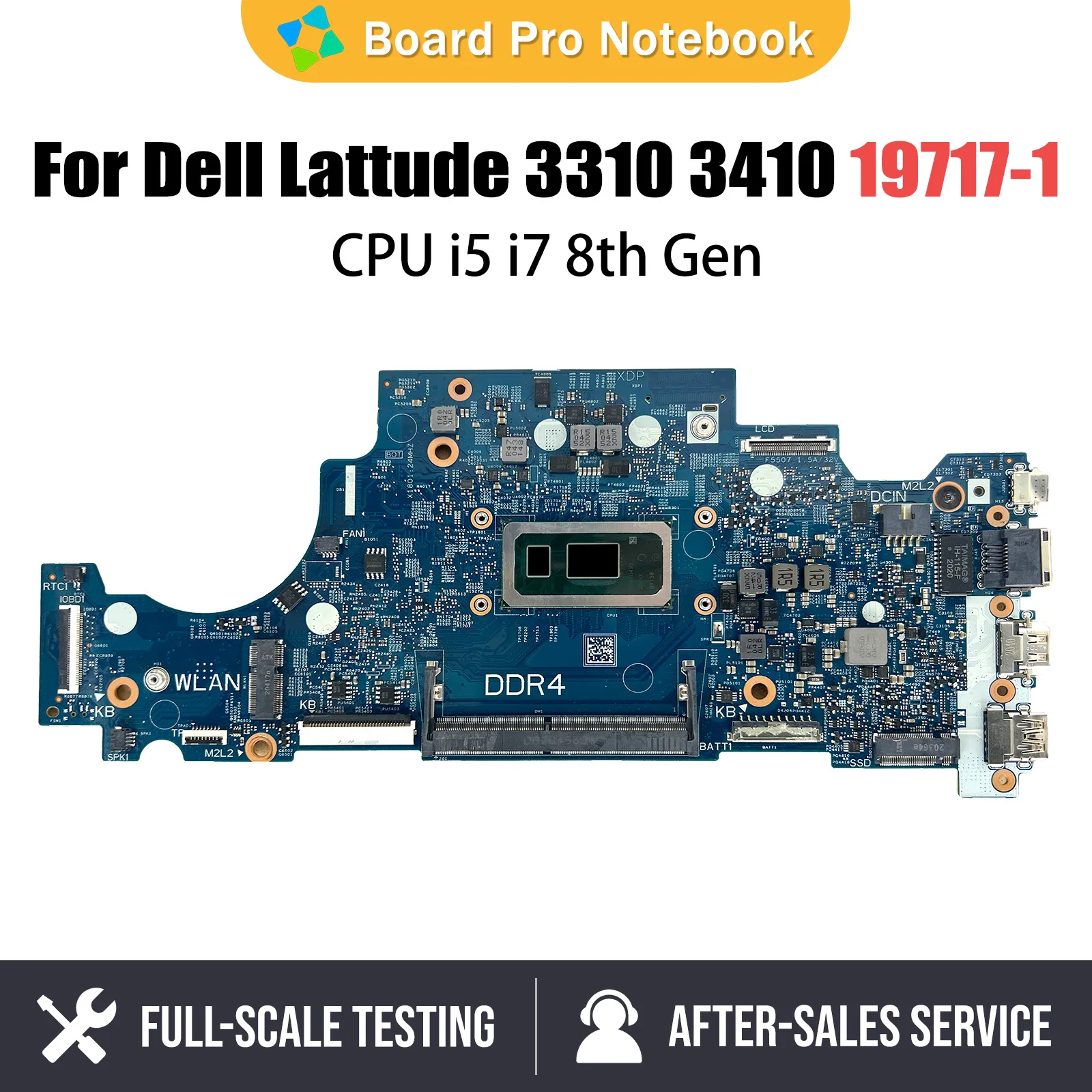 

Notebook Motherboard For Dell Lattude 3310 3410 06D967 06D915 6D915 6D967 19717-1 Laptop Mainboard With i3 i5 i7 8th Gen CPU