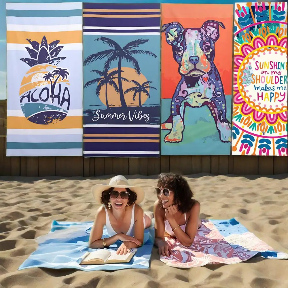 

Цельное пляжное полотенце из микрофибры, быстросохнущее полотенце для путешествий, походов, пикников, бассейна, кемпинга, пляжа