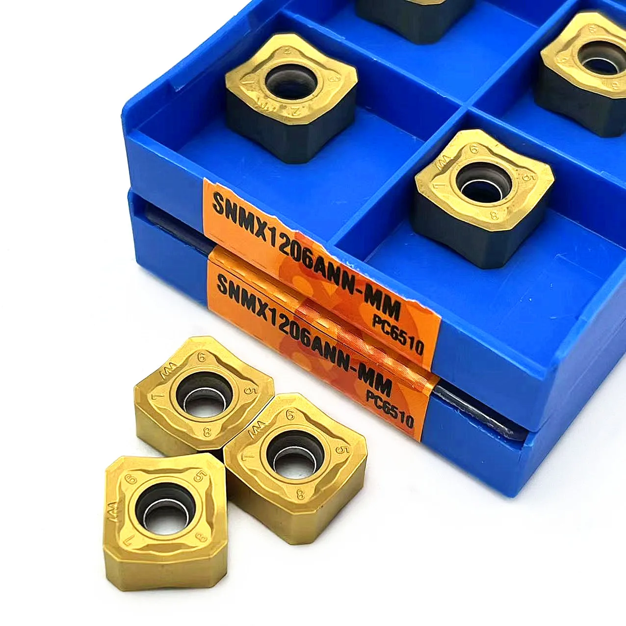 10ชิ้นชิ้นส่วนเหล็ก PC6510 SNMX1206ANN มม. สแตนเลสเหล็กหล่อแบบสากลเคลือบเงาสูงใบมีดกลึงเครื่องตัด CNC