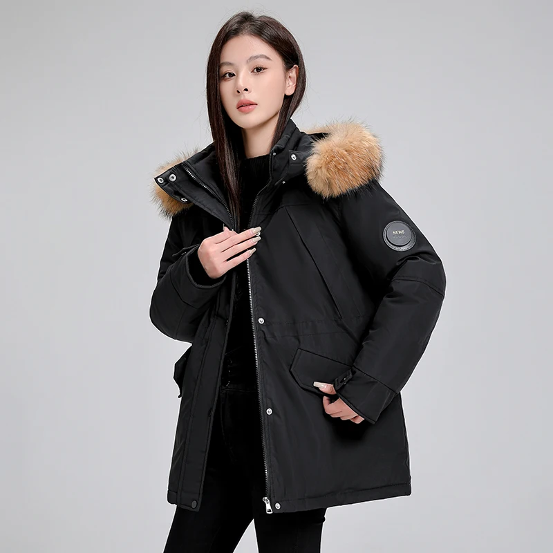

Parkas Oversize Verde Womens Autumn Soft Outdoor Coating European Style Wide-Waisted Cotton-Padded Classic Cool Open Sporty Girl