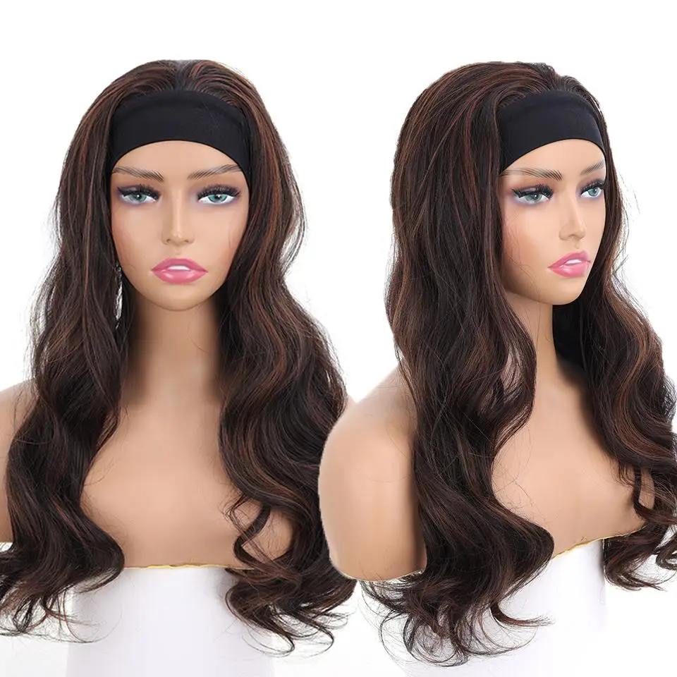 Headband Wig Body Wave Human Hair Wigs With Headband Brazilian Remy Body Wave Headband Wig Human Hair Scarf Wig for Women