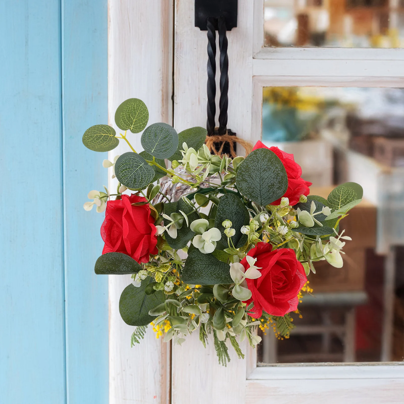 خاتم ورد صناعي صغير محاكاة زهرة ديكور لزفاف المنزل عنبر حفلة الجدول قطعة مركزية الأزهار