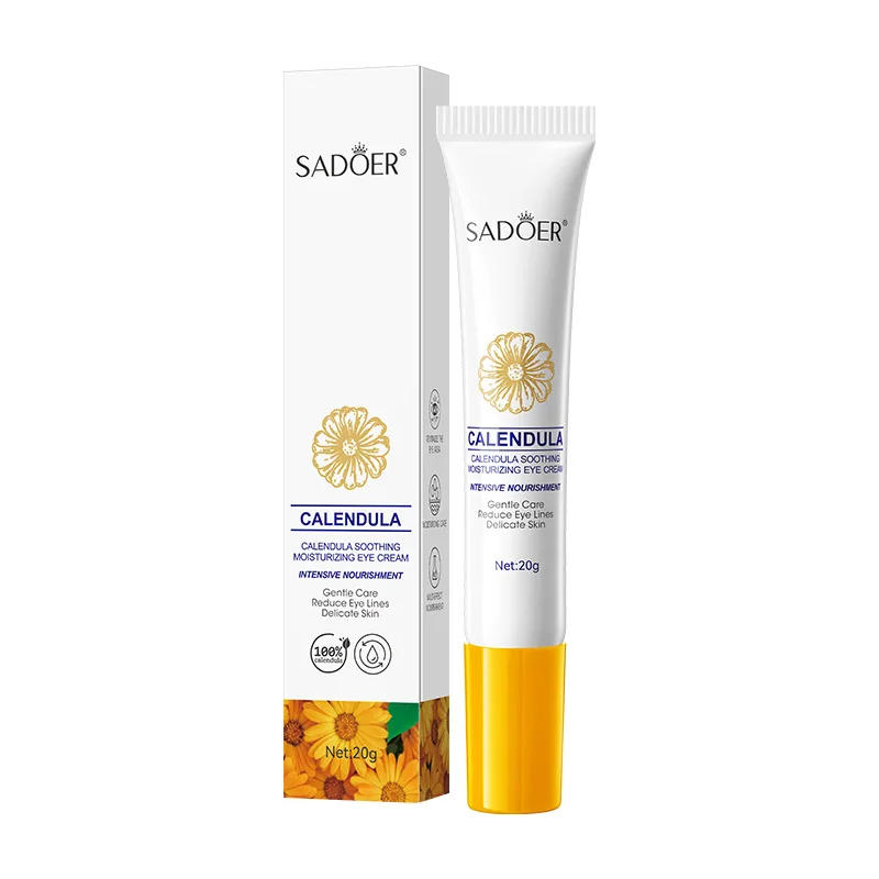 SADOER Calendula Eye Cream Soothing Moisturizing Anti Drak Circles Anti-aging Reduce Eye Lines Fade Fine Revitalize Eye Contour