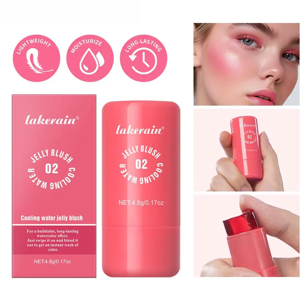 1pcs Fruit Jelly Powder Blusher Lazy People Lip Gloss Skin Blush Stick Even Makeup Face Easy to Highlight Lipstick Apply Z1W5