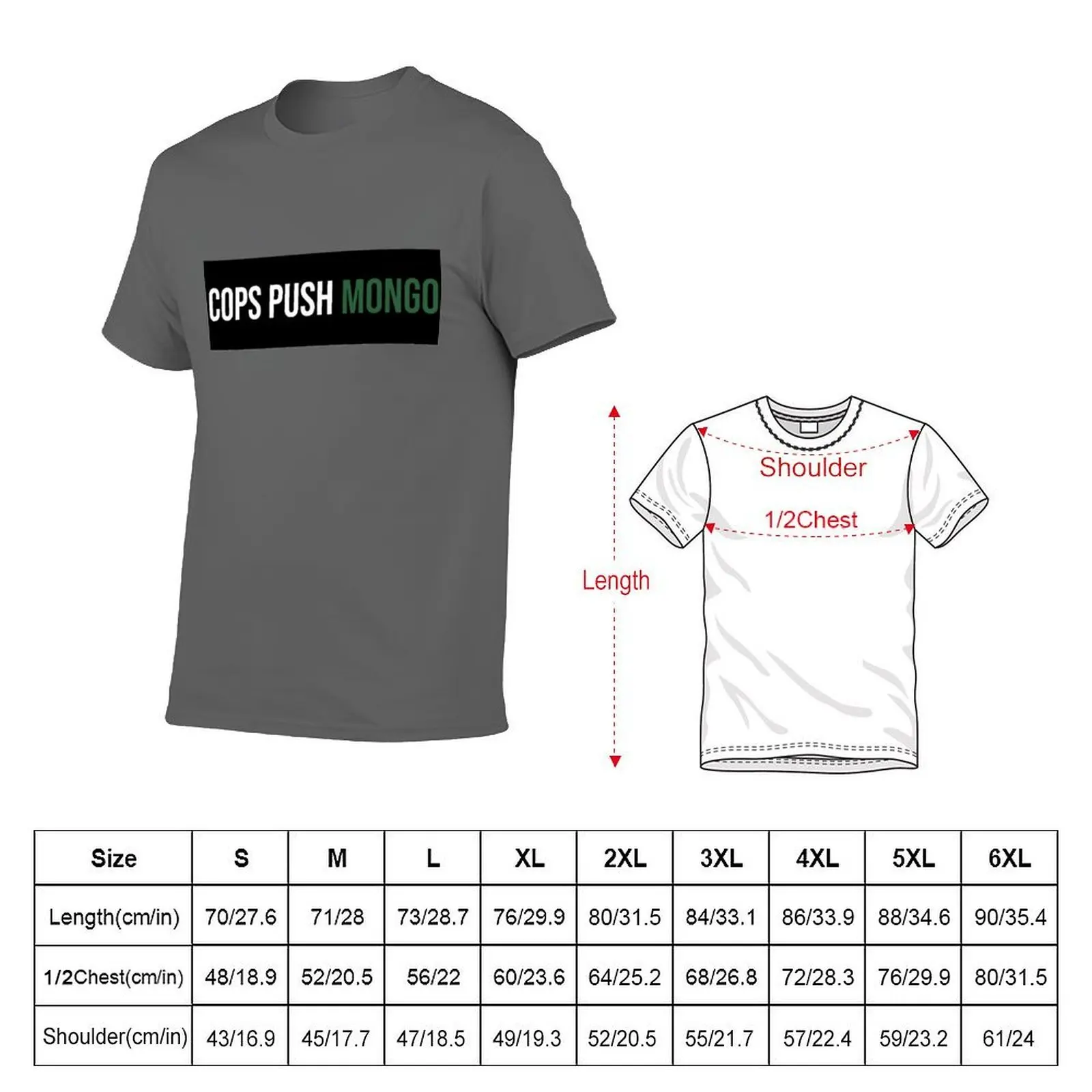 تي شيرت THPS Cops Push Mongo تي شيرت رجالي مصمم من القطن الأسود تي شيرت عادي للرجال حزمة تي شيرت #5