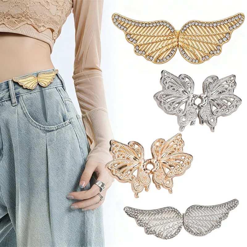 

1-10 пар съемных клипс-пряжек для джинсов в форме бабочки, без пришивания и сверления, регулируемый уменьшитель талии для джинсовых брюк