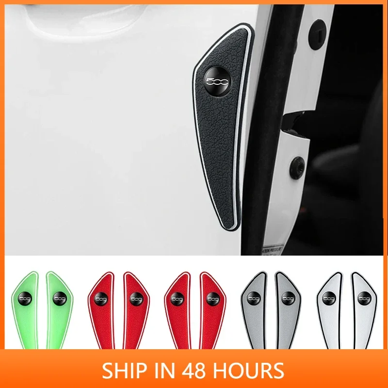 4 Uds. Tiras de goma anticolisión antiarañazos para parachoques de carrocería de coche para 500 500C 500e 500L 500X 595 695 PUNTO accesorios para automóviles