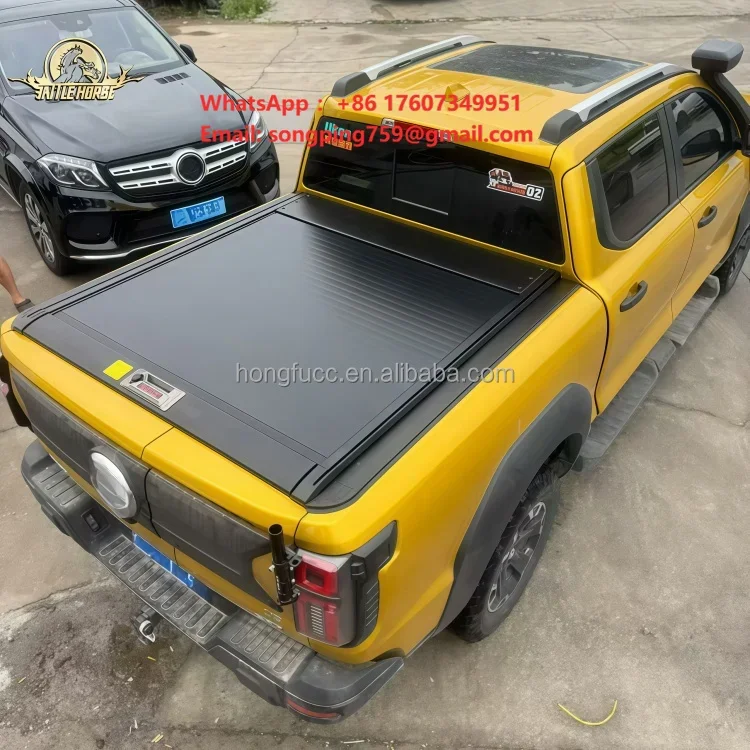 High Quality Aluminum Roll Pickup Truck Bed Cover Retractable Roller Lid Hard Electric Tonneau Cover for TOYOTA HILUX REVO VIGO