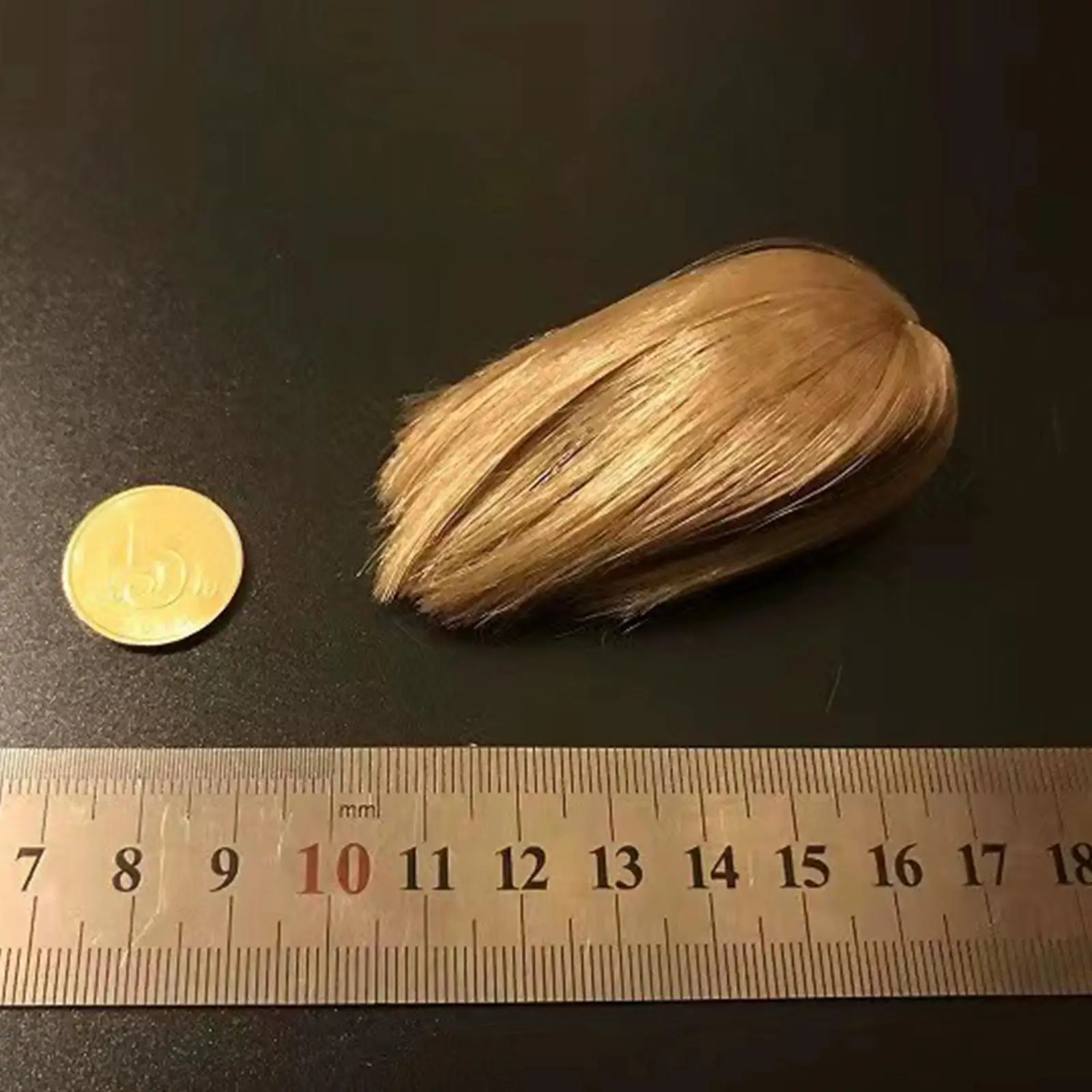 

1/6 Scale Woman Doll Blonde Hair Straight Hair Smooth for 12 inch Female Figures