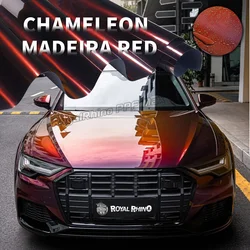 High Glossy PET Madeira Red vinyl wrap film gloss Chameleon Midnight Red chameleon vinyl wrap film for Motorcycle stickers