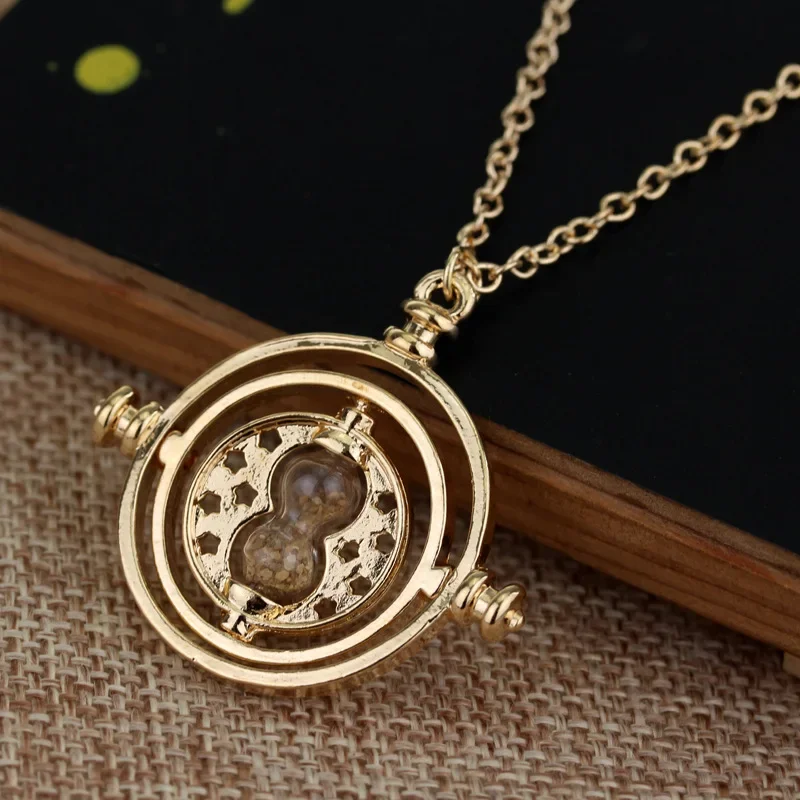 Metall Harries Time-Turner Halskette Hogwarts Potters Kette für Frauen Schmuck Zubehör Männer Cosplay Requisiten Halsband Halskette