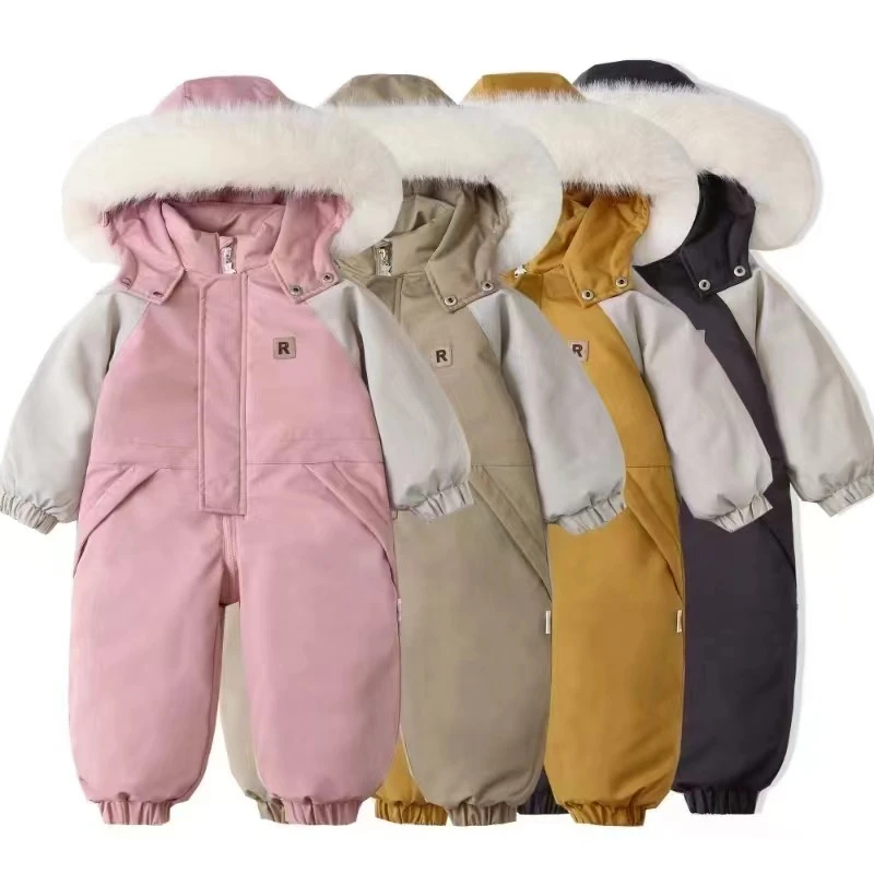 -30 Degree Russia Children Winter Ski Suit Warm Thicken Baby Jumpsuit New Children Clothing Set Waterproof Girls Snowsuit 2-5Y