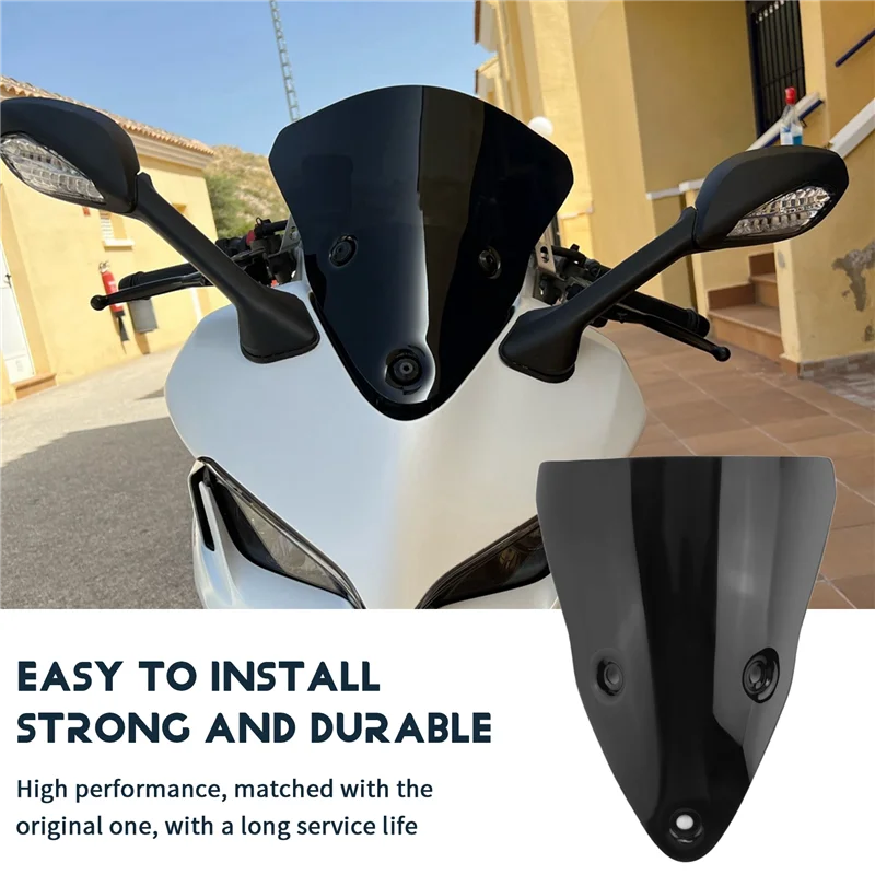 

Motorcycle Windshield Windscreen For DUCATI 939 950 Supersport 939S 950S Super Sport S Refit Black Wind 2017-2022