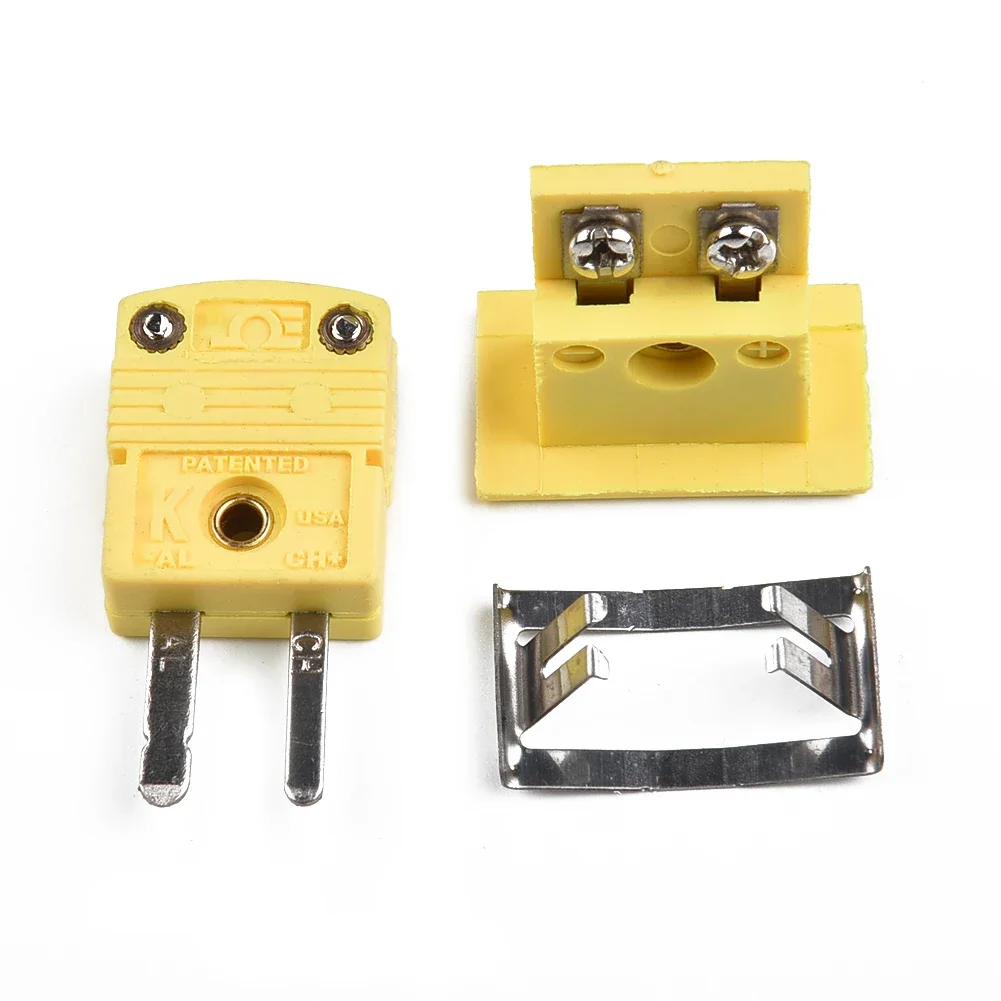 1 Set K Type Male Female  Connectors Plug Thermocouple Temperature Sensors Miniature Socket & Panel Mount