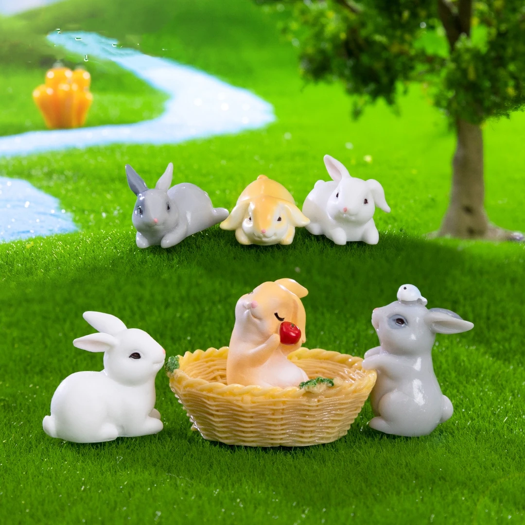 Resin Crafts Diy - 10 Uds. De miniaturas de conejo