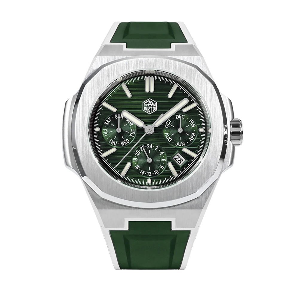 San Martin 43mm Automatic Mechanical Watch 10Bar Water Resistant
