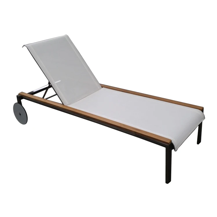 

Luxury Teak Wooden Lounger Chair Practical Sun Lounge Chair For Patio Beach Swimming Pool