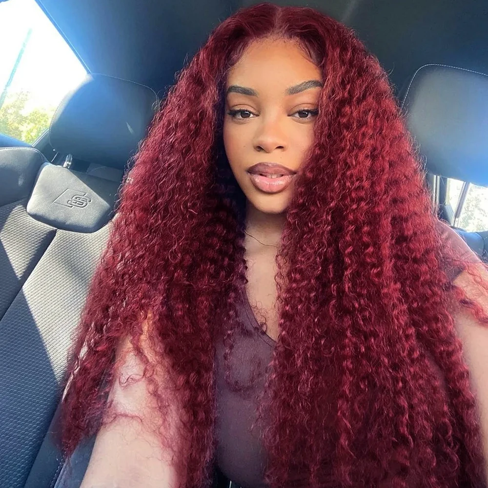 

Парики из вьющихся человеческих волос 13X4 Hd Парики из натуральных волос на кружеве 99J Бордовый 4X4 Парик из натуральных волос на кружеве Водные глубокие волны Красные парики для женщин