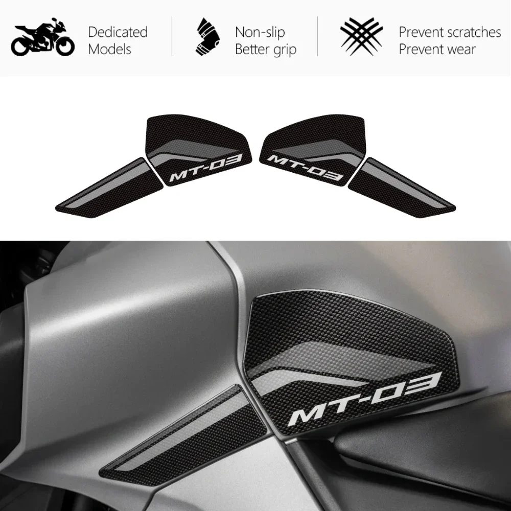 

Motorcycle Side Tank Pad Knee Grip for Yamaha MT-03 (2020-2026)