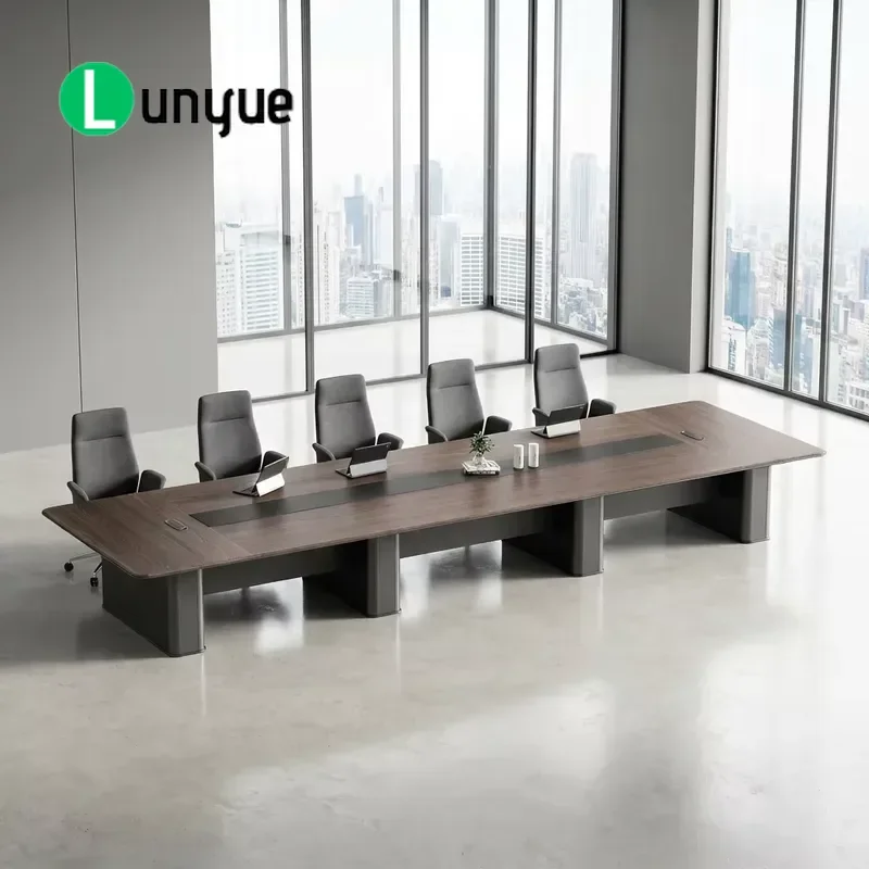 Modern Folding Conference Table MDF Material Eco Friendly Durable Commercial Office Use Business Meeting Desk Space Saving