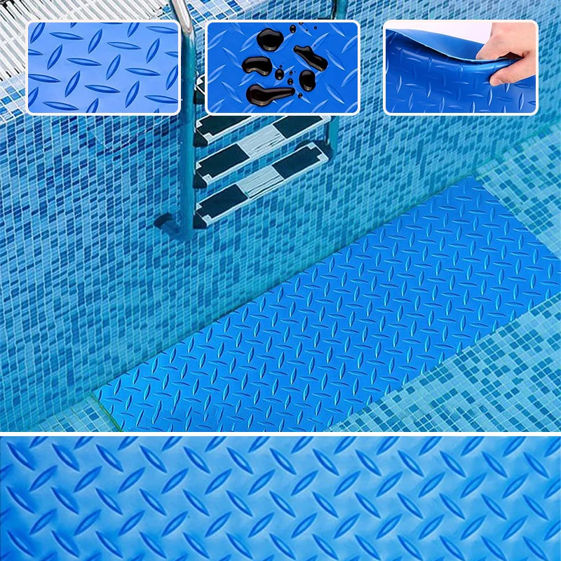 Swimming Pool Ladder Mat PVC Waterproof Anti Slip Pool Step Mat Boat Decking Non-slip Pedal Pad Marine Flooring Yacht Ladder Pad