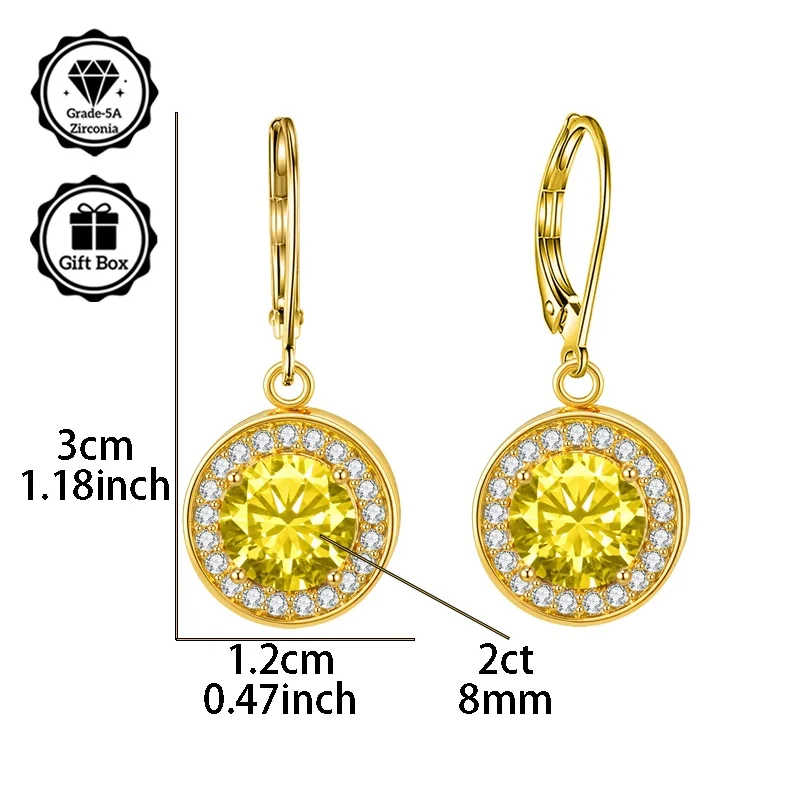 

LAMVOICE jewelry for women/christmas gift for high quality jewelry Hypoallergenic hook earrings with 4 carat zirconia earring