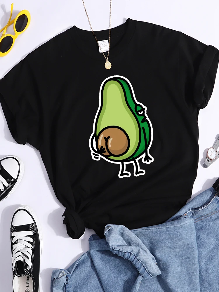 Itchy Ass, Ass Scratching Funny Avocado T Shirt Women Fashion Summer Crop Top Breathable Street Clothing Casual Hip Hop T-Shirts