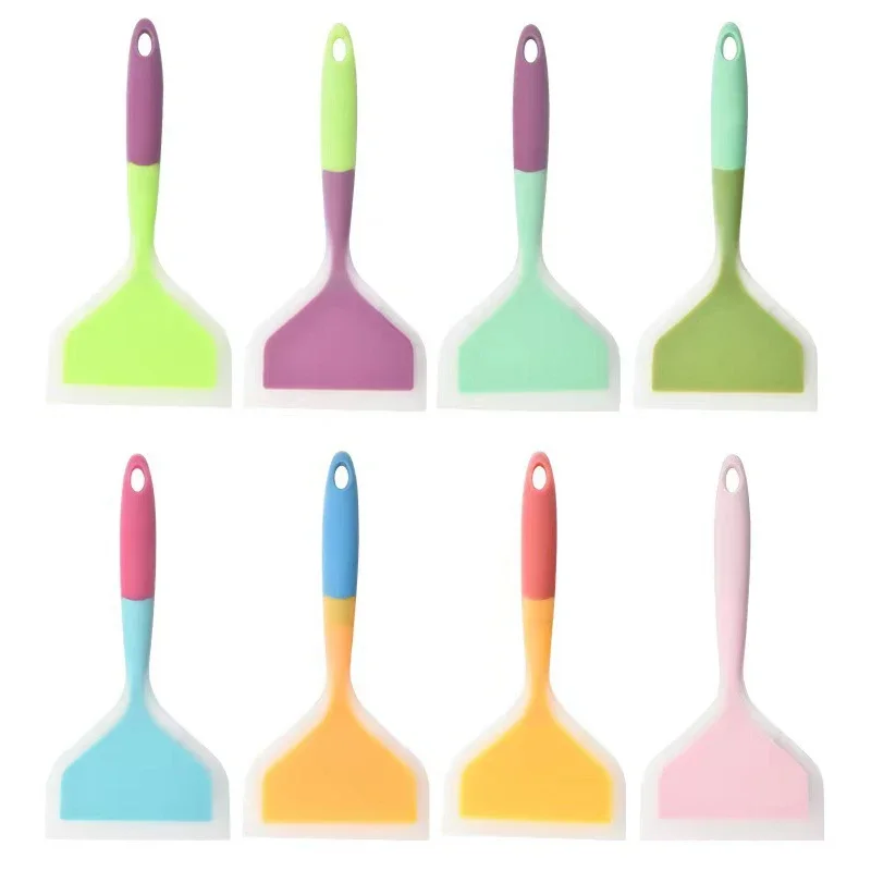 Multi-Purpose Non-Stick Pan Utensils - Silicone Egg Spatula, Wide Pancake Turner, And Egg Flipper For Cooking And Baking