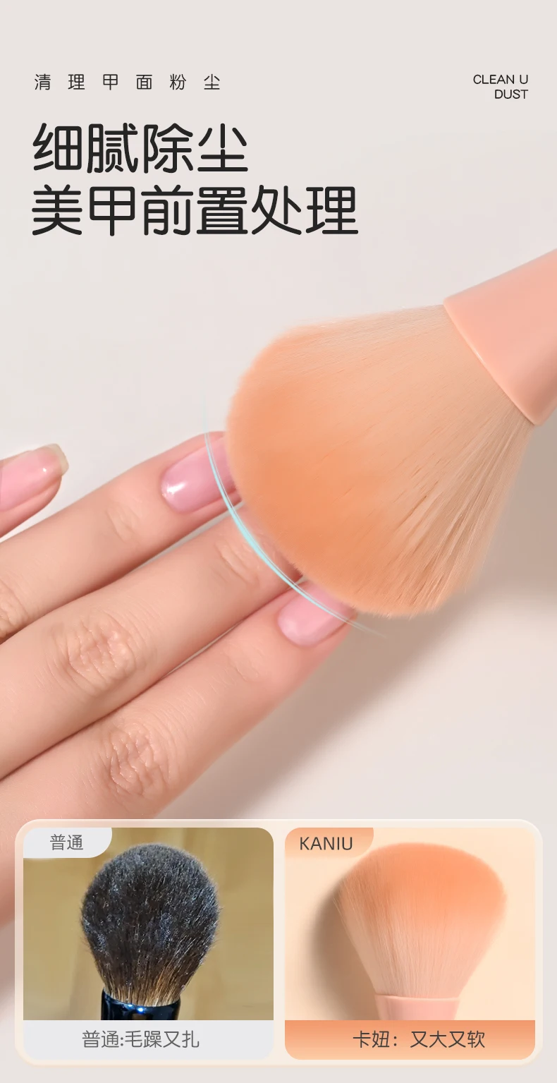 KANIU Nagelstaubbürste mit weichen Borsten, schlanke Nagelreinigungsbürste, fusselfreie Staubbürste, ideal für Nagelpflege, Make-up und Tastaturreinigung – Detail 4