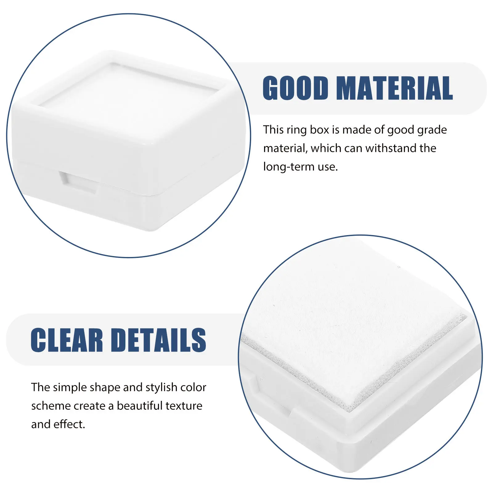 

Набор из 20 шт. стильных акриловых коробок для хранения колец с откидной крышкой, органайзер для романтических предложений, футляр для ювелирных изделий, подарок на годовщину