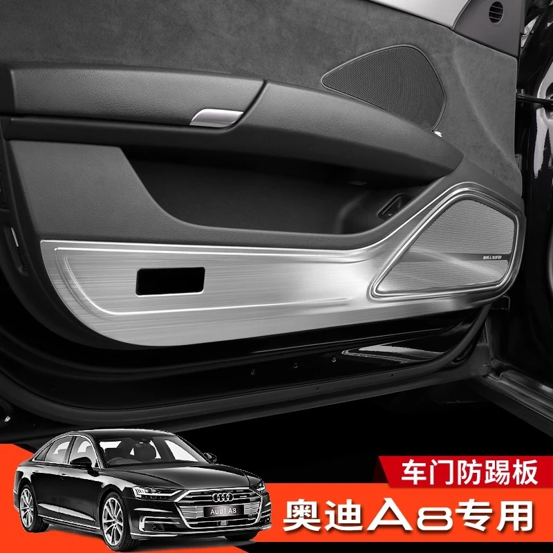 

Stainless Steel Door Kick Plates for 2018-2025 Audi A8L (D5) | Left-Hand Drive Interior Protection | Anti-Scratch Guard