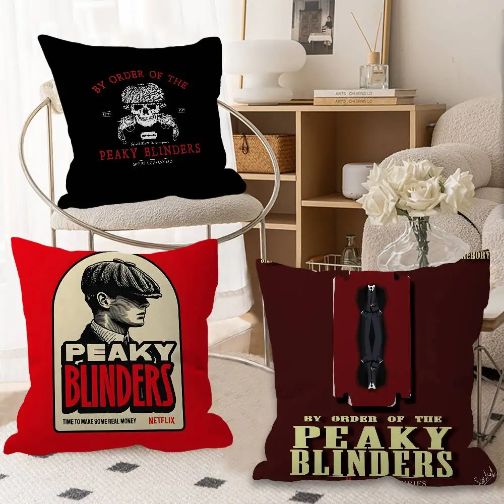 Tv Series P-Peaky B-Blinders Cushion Cover Inches Farmhouse Decor Home Throw Pillow Covers for Couch Decorations