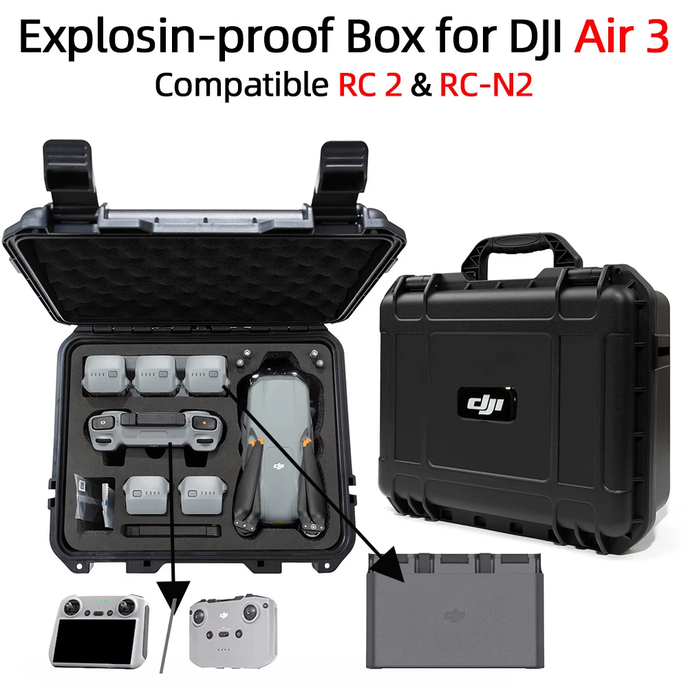 صندوق تخزين واقية من الانفجار ل DJI Air 3 ، حقيبة التحكم عن بعد ، اكسسوارات الطائرة بدون طيار ، RC2 ، RC-N2