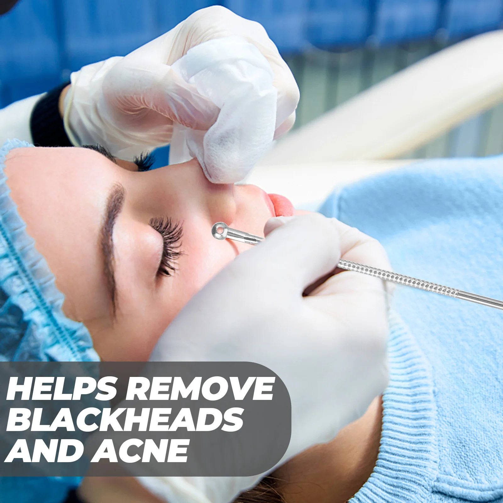 1 Zestaw Profesjonalnych Narzędzi Ze Stali Nierdzewnej, Wielokrotnego Użytku Igły Do Usuwania Pryszczy, Przenośny Oczyszczacz Porów Do Twarzy