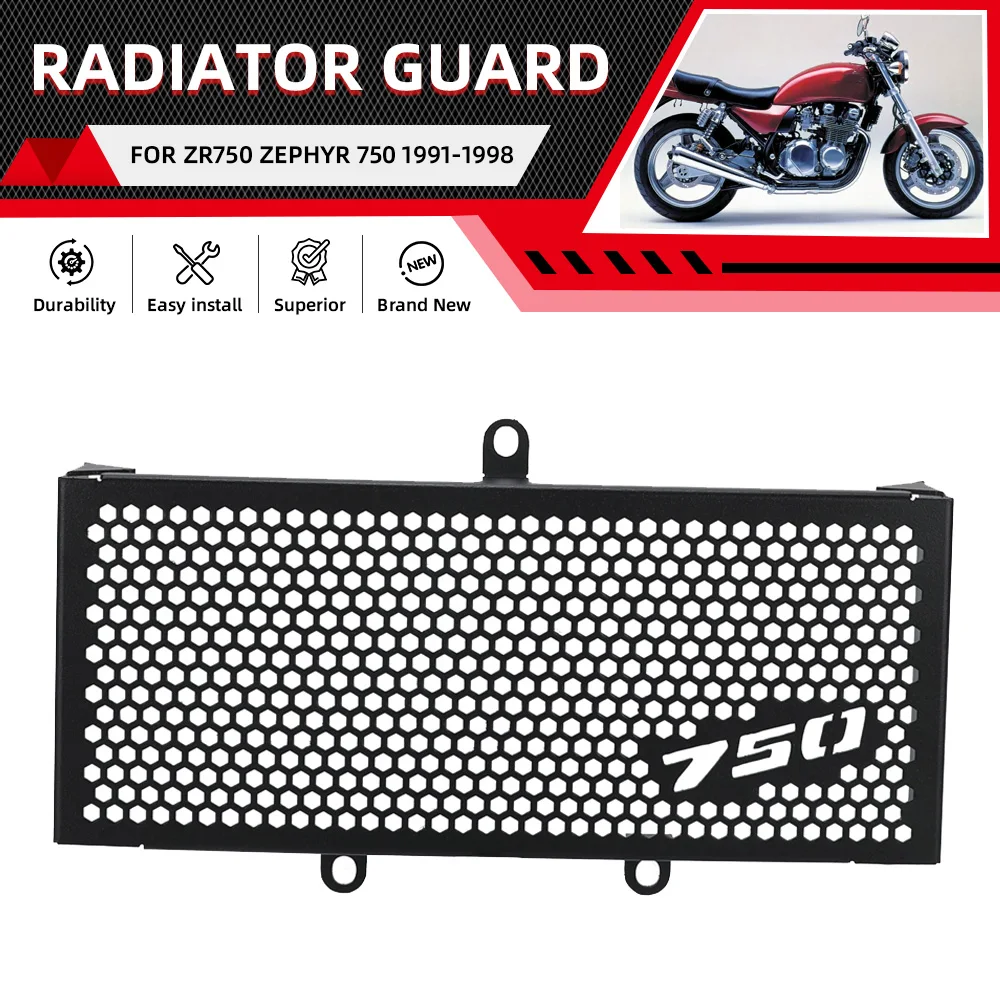 For Kawasaki ZR750 ZEPHYR 750 ZR 750 1991-1992-1993-1994-1995-1996-1997-1998 Motorcycle Radiator Grille Guard Protective Cover