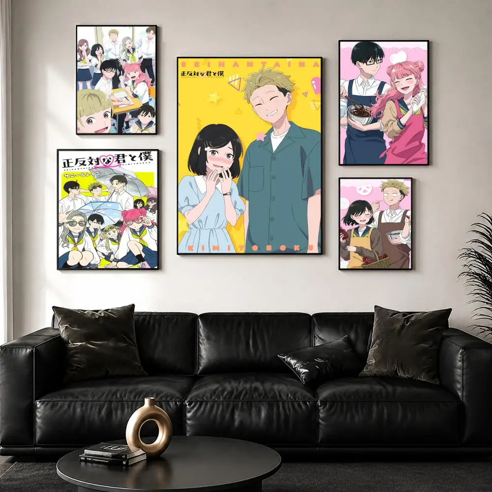 You & I A-Are P-Polar O-Opposites Poster Wall Poster Self-adhesive Waterproof For Cartoon room & wall Decor & Manga retail Store