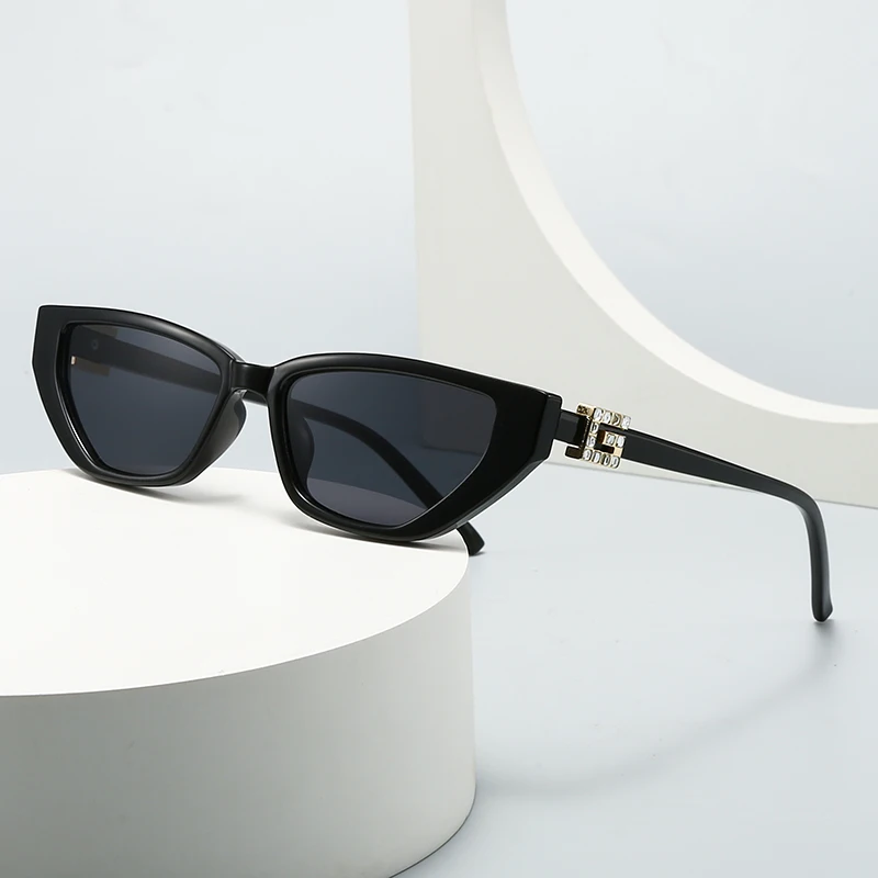 Cross-Border Narrow Model Cat-Eye Sunglasses for Men and Women, Trendy Street Style Lh275