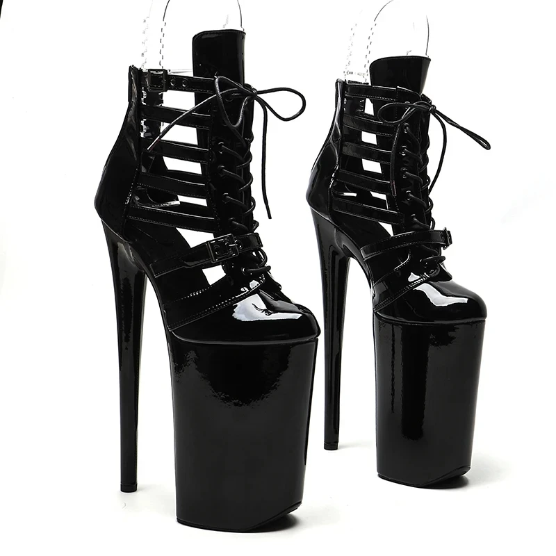 LAIJIANJINXIA New 26CM/10inches Patent Upper sexy exotic High Heel platform party shoes Pole Dance boot