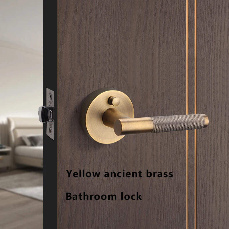 Amerikaans eenvoudig zwart badkamerslot badkamer interieur badkamer deurklink houten deurslot gekarteld privacyslot